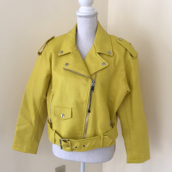 Zara Jackets & Blazers - NWOT! Zara XL faux leather motto jacket